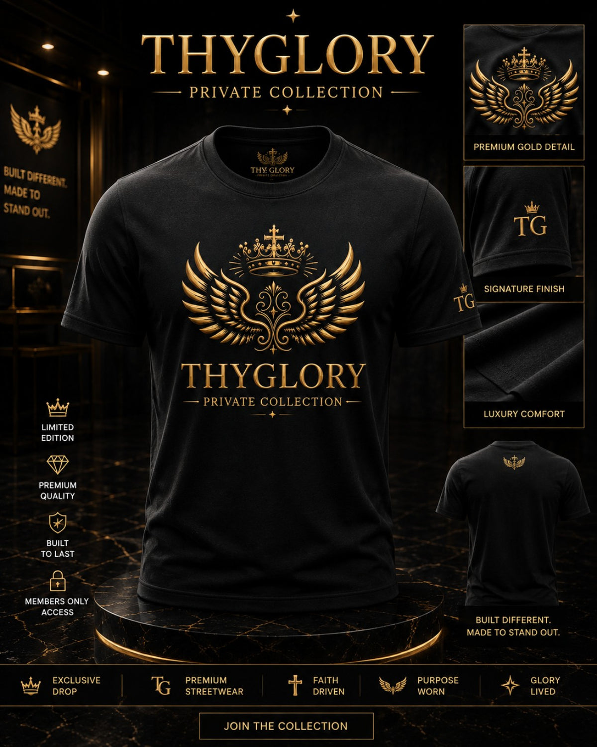 ThyGlory Black T-Shirt — product image