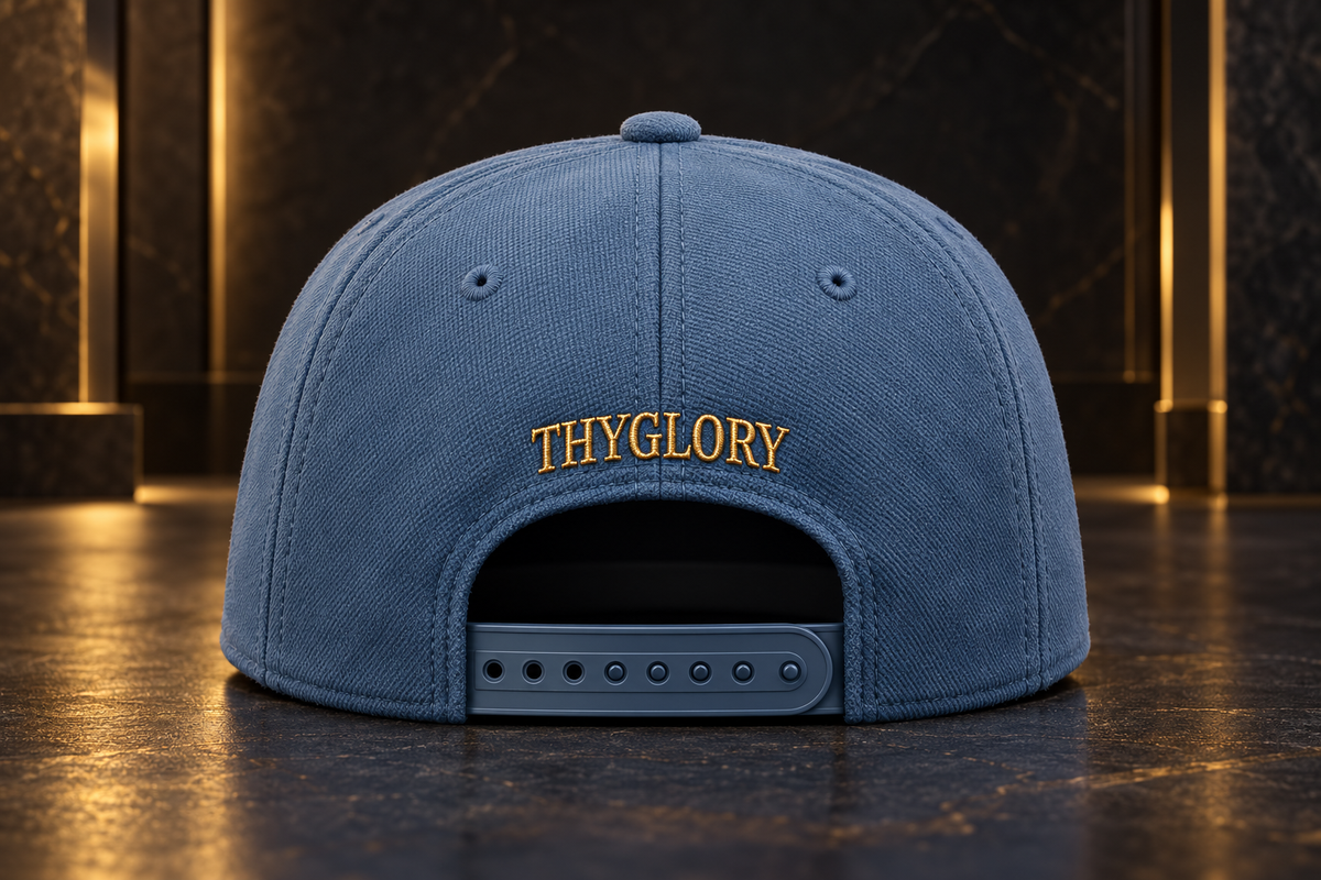 ThyGlory Light Blue Snapback Hat — additional product photograph
