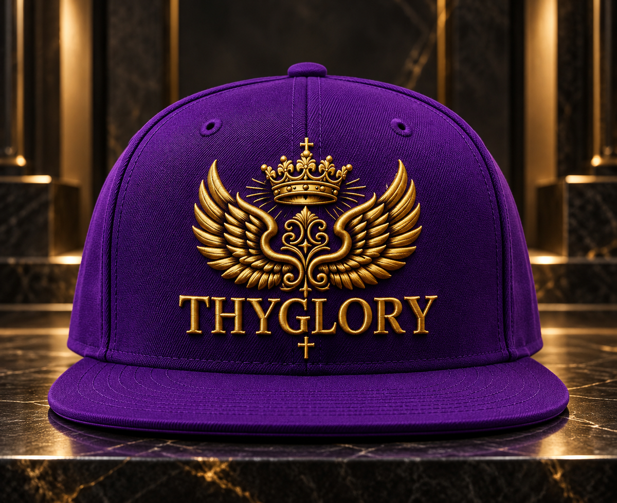 ThyGlory Purple Snapback Hat — product image