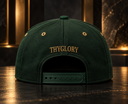 ThyGlory Dark Green Snapback Hat — additional product photograph